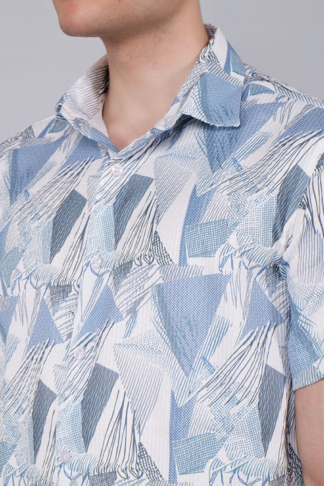 Pastel Printed Half Sleeve Shirt