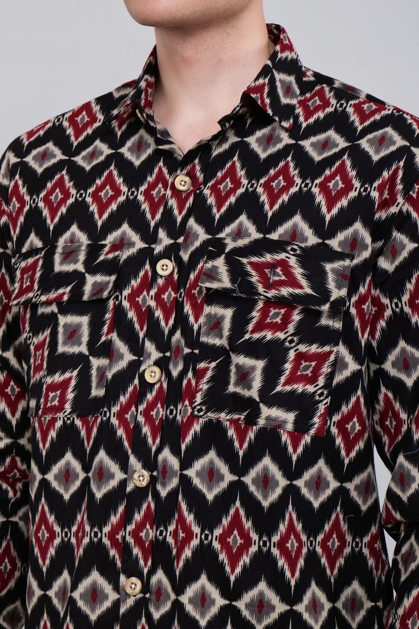 Onyx Crimson Corduroy Shirt