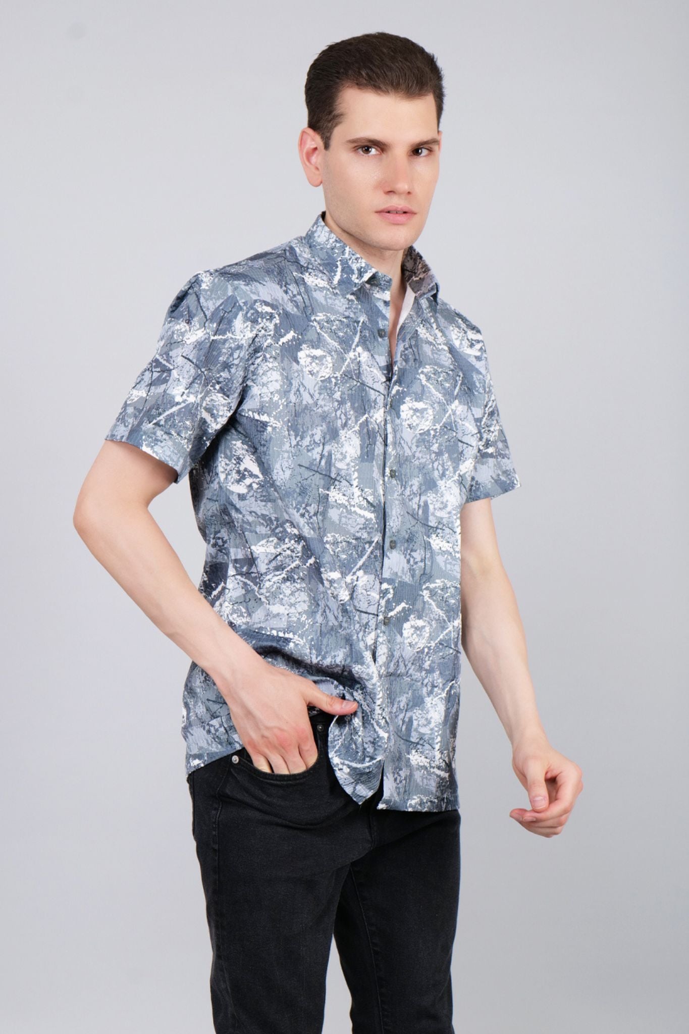 Bermuda Printed Half Sleeve Shirt