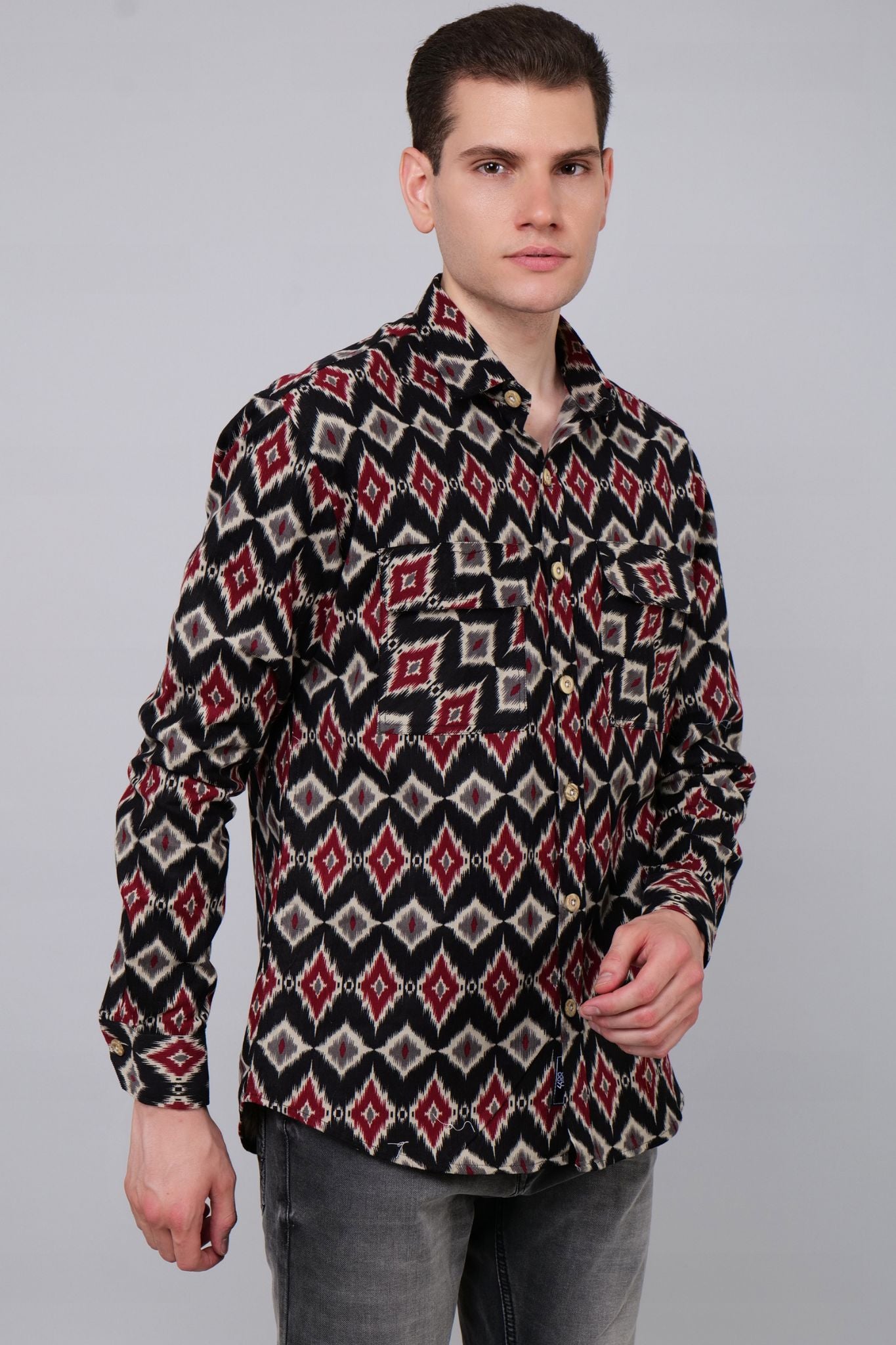 Onyx Crimson Corduroy Shirt