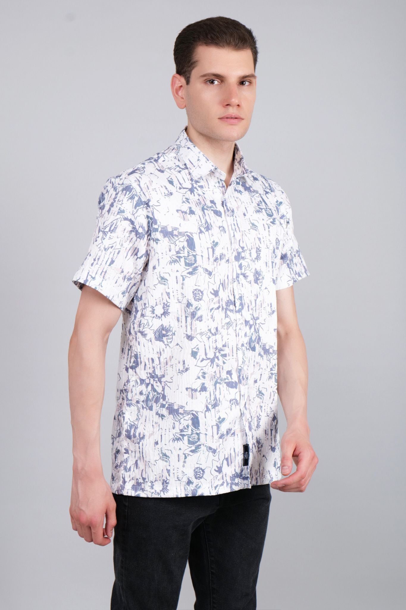 Gardenia Printed Half Sleeve Shirt