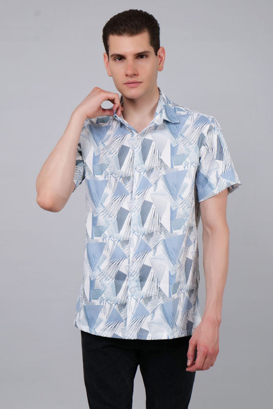 Pastel Printed Half Sleeve Shirt