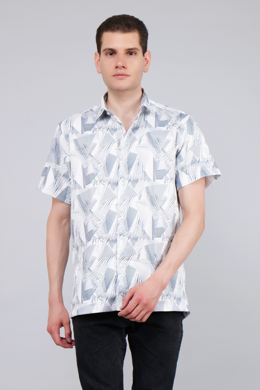 Pastel Printed Half Sleeve Shirt