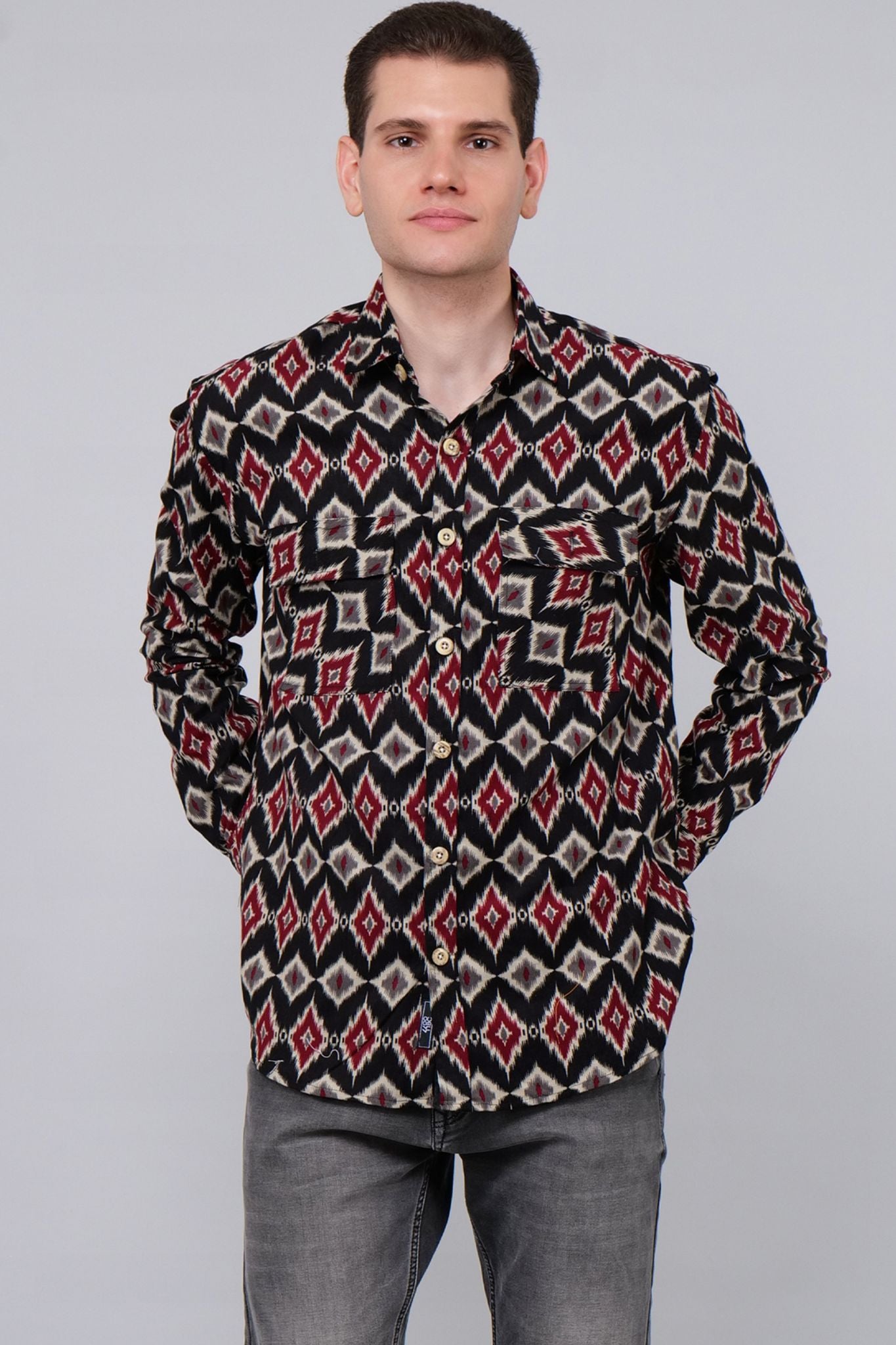 Onyx Crimson Corduroy Shirt
