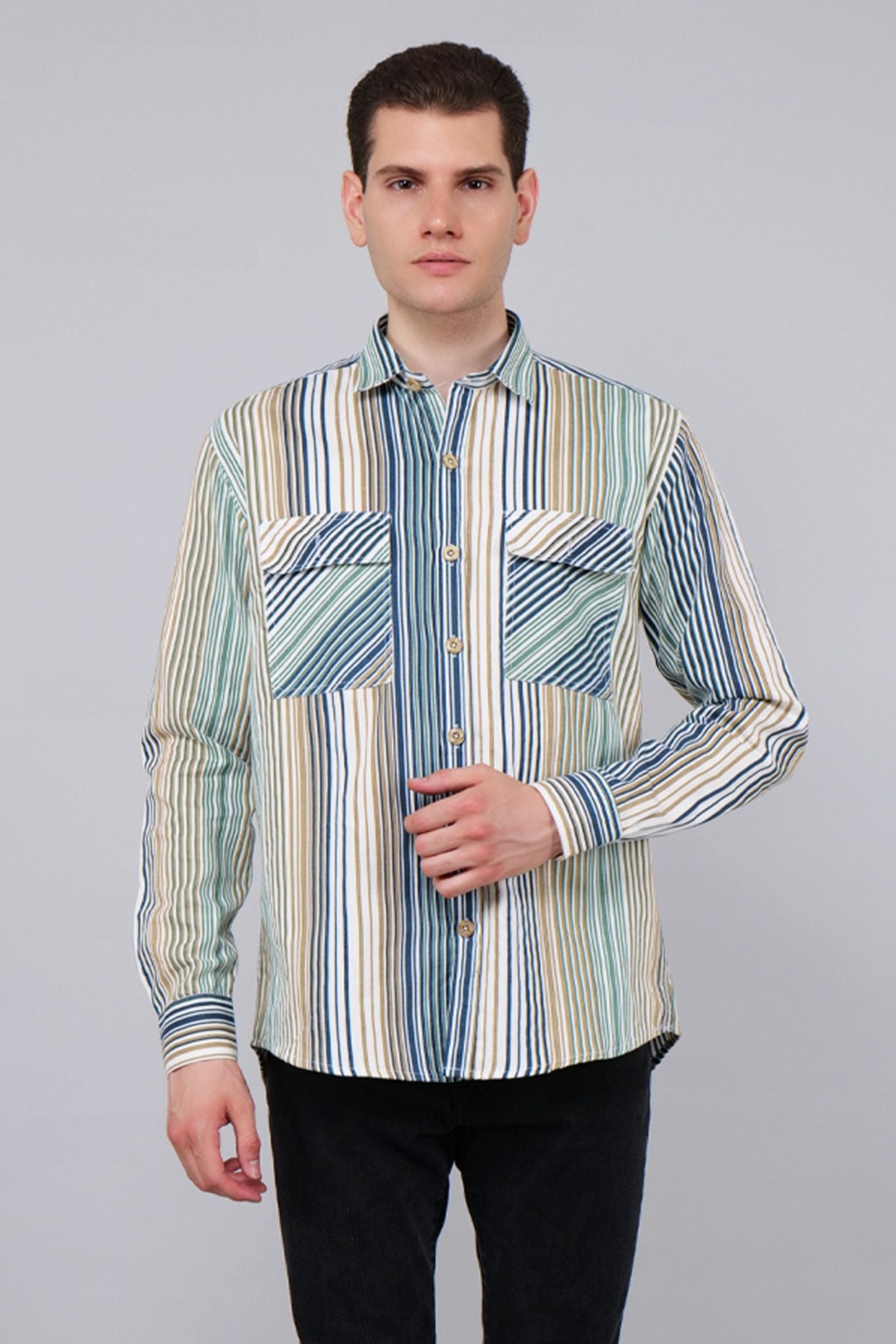 Cerulean Cascade Stripe Shirt