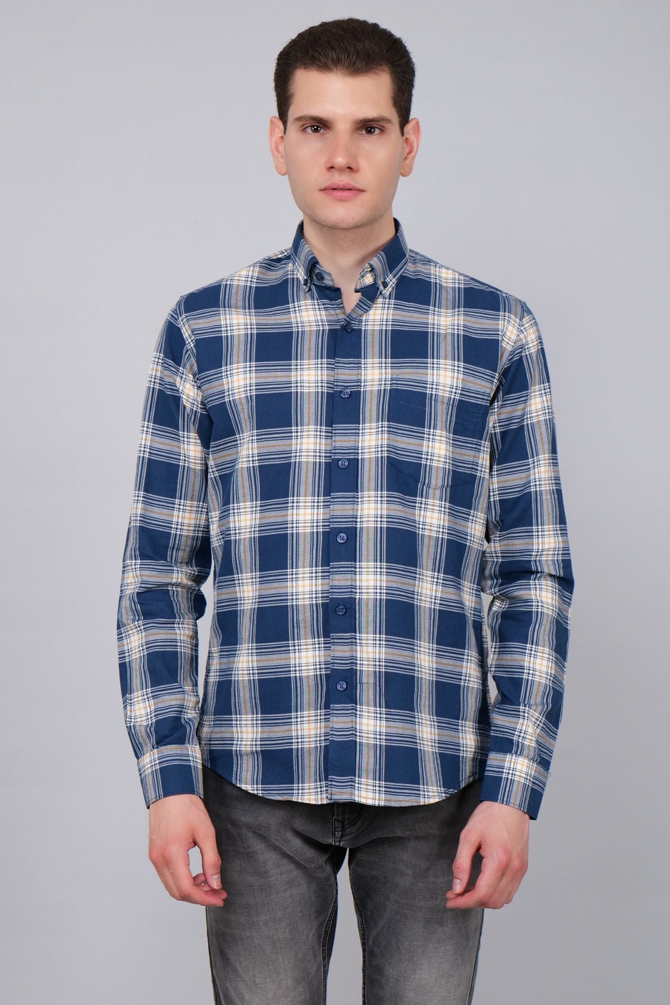 Azure Cascade Check Shirt