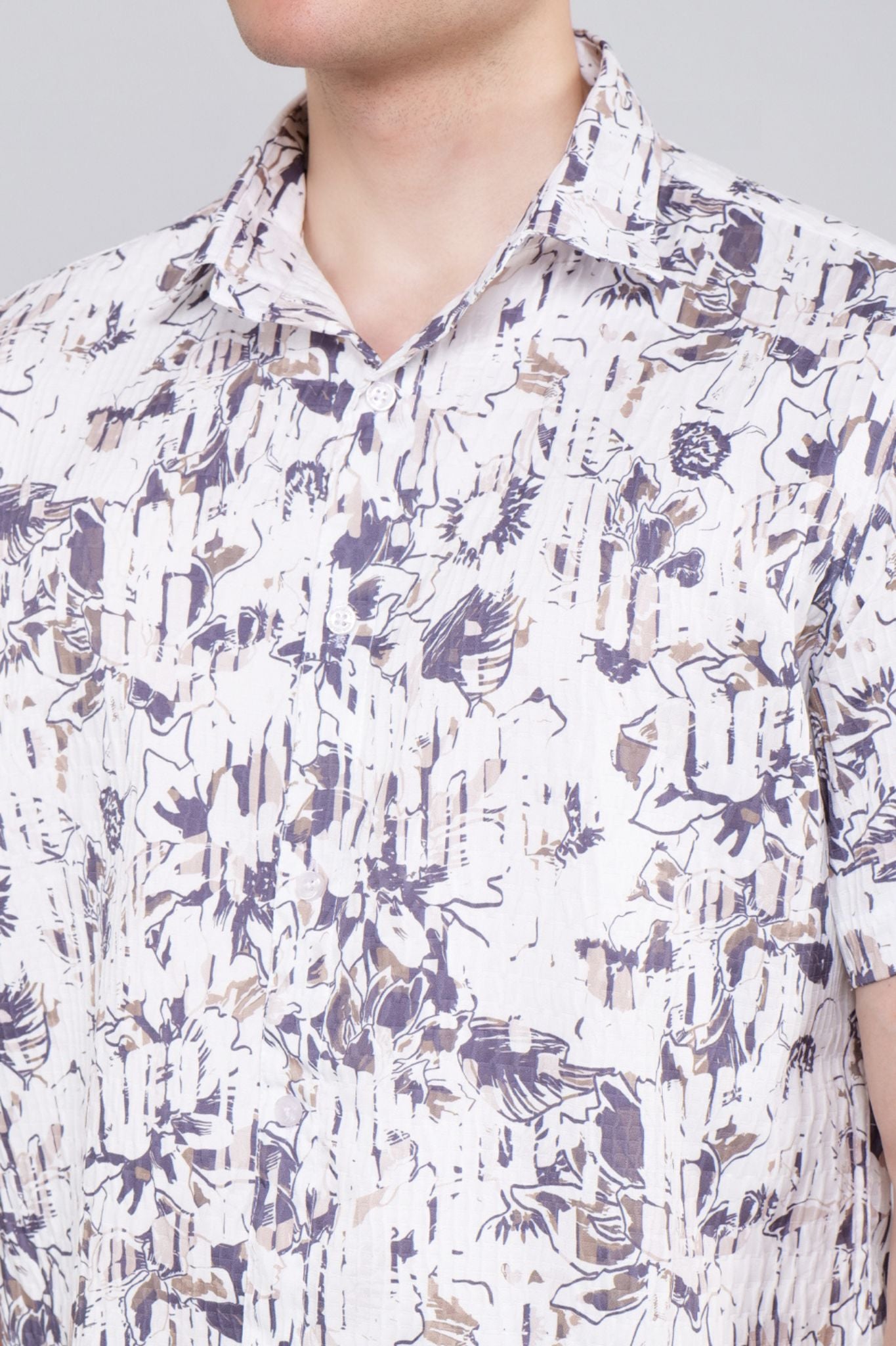 Gardenia Printed Half Sleeve Shirt