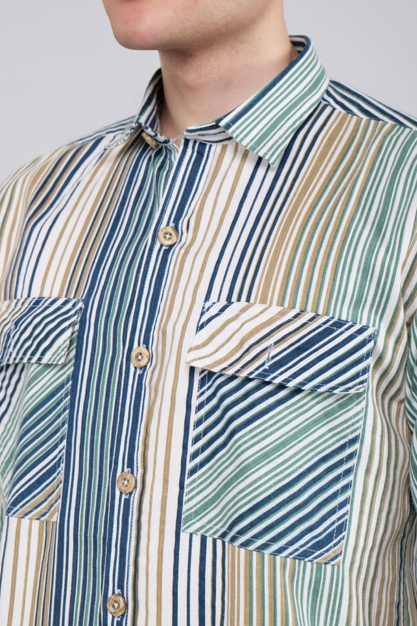 Cerulean Cascade Stripe Shirt