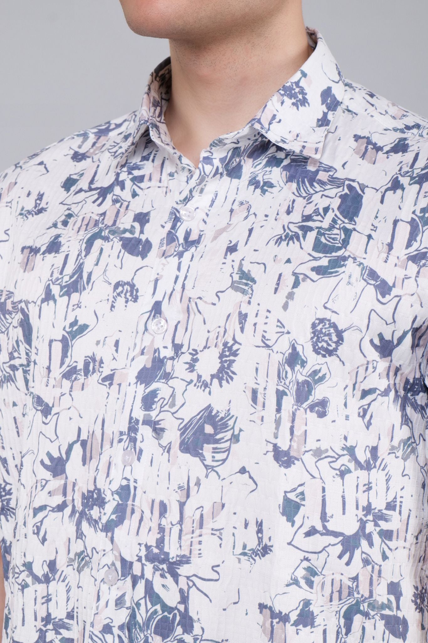 Gardenia Printed Half Sleeve Shirt