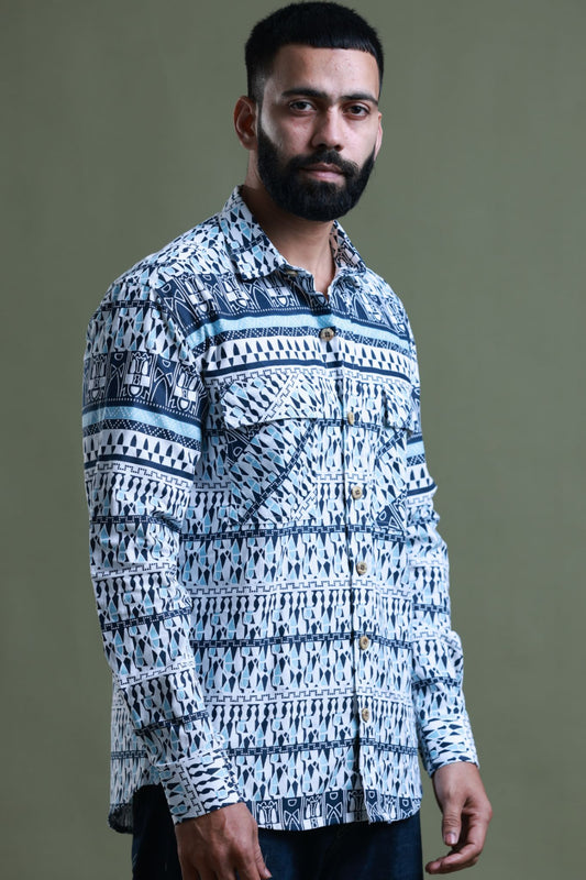 Elliptic Kaleidoscope Corduroy Shirt