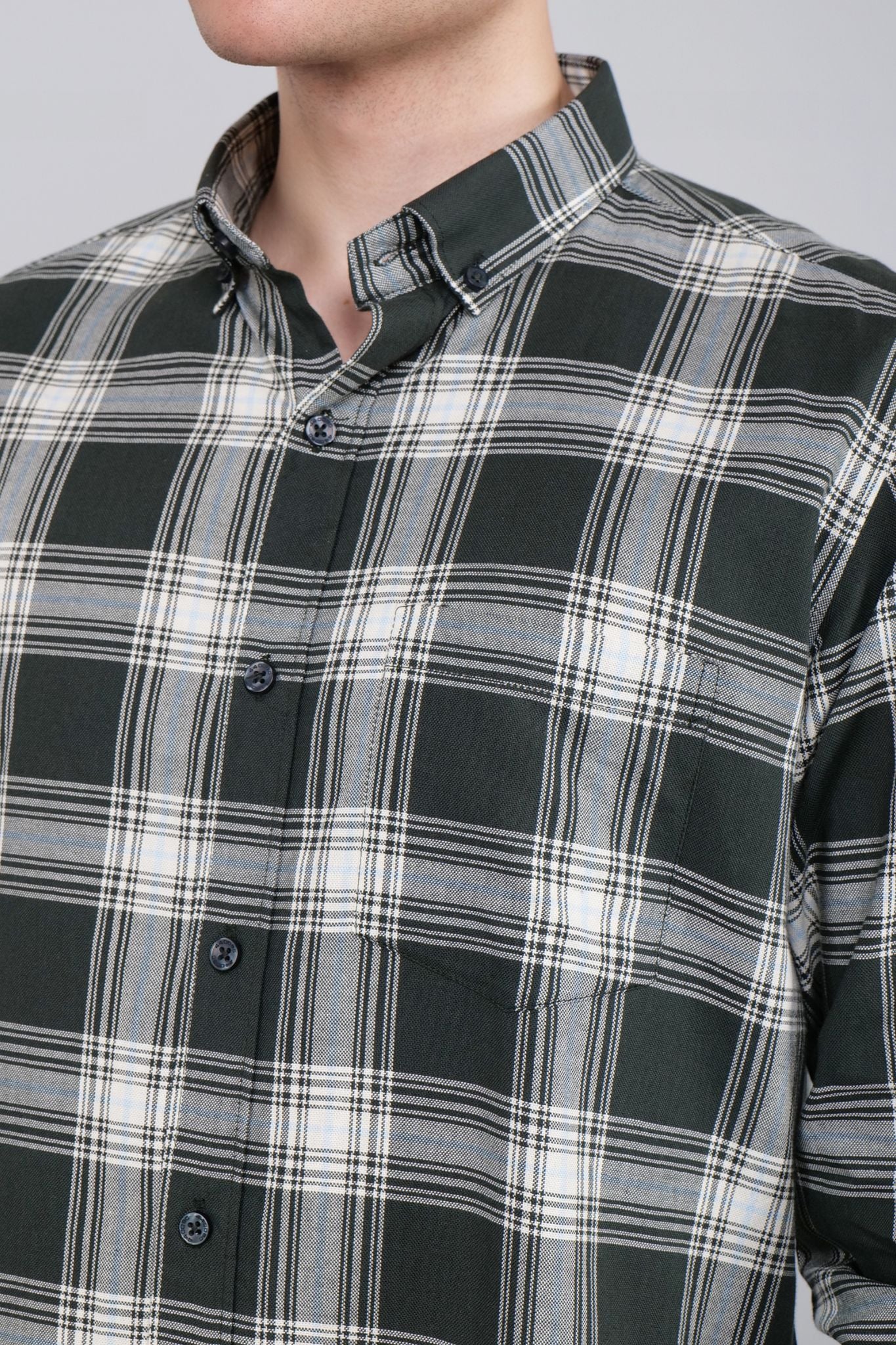 Azure Cascade Check Shirt