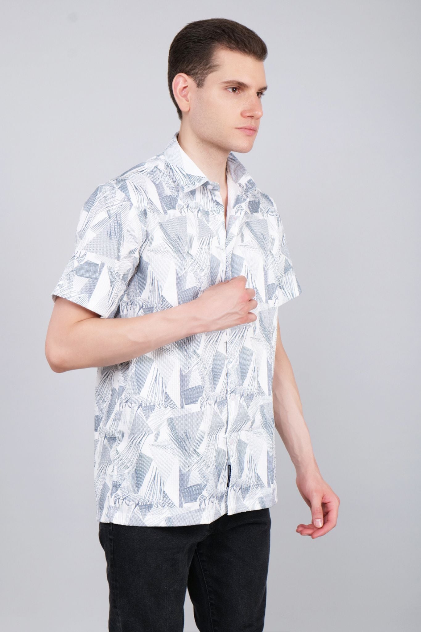 Pastel Printed Half Sleeve Shirt