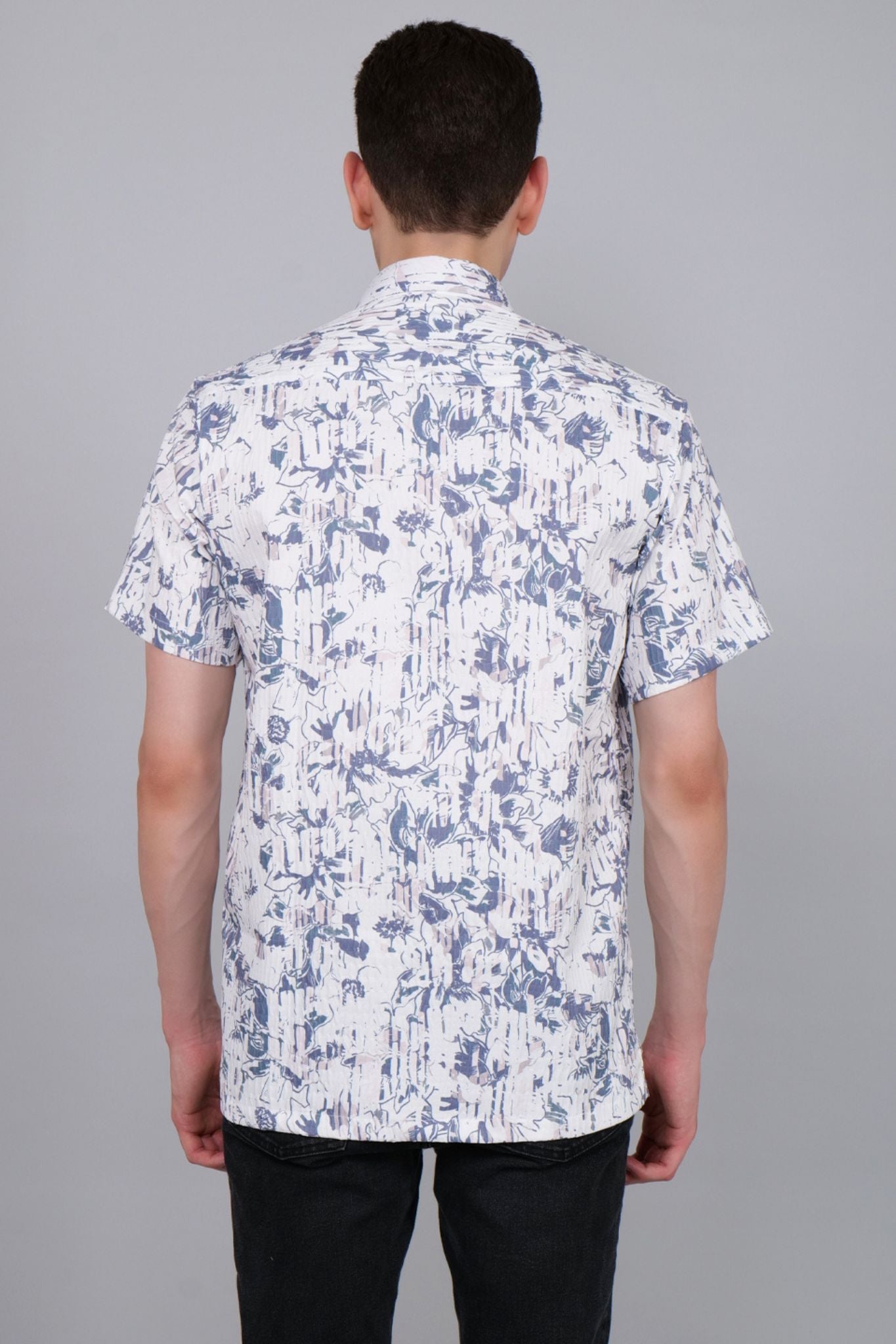 Gardenia Printed Half Sleeve Shirt