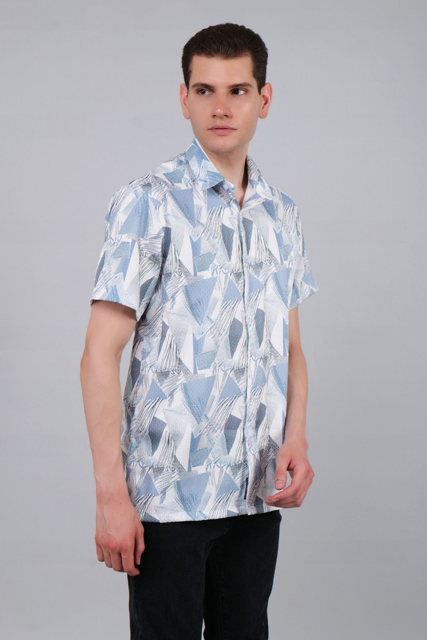 Pastel Printed Half Sleeve Shirt