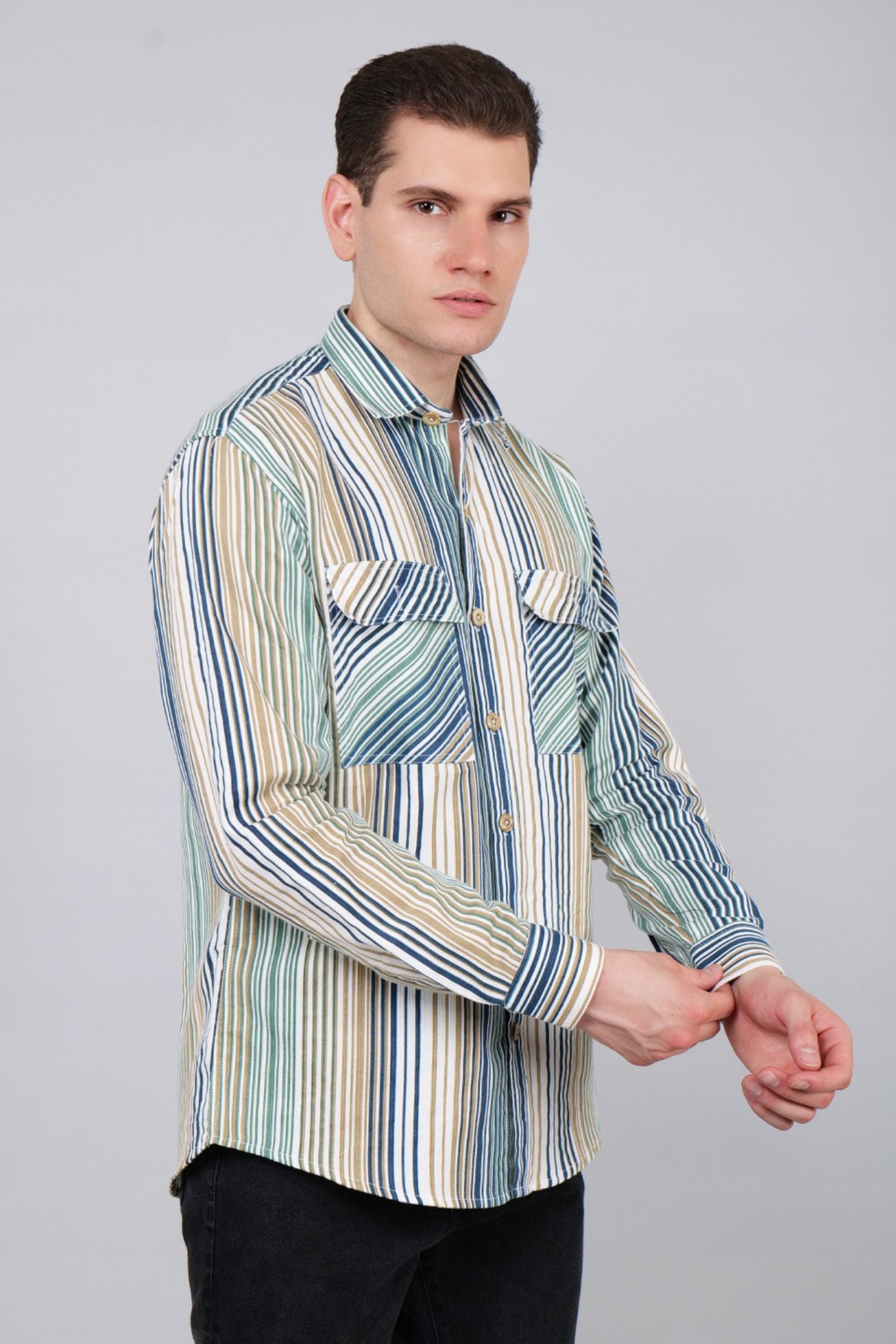 Cerulean Cascade Stripe Shirt