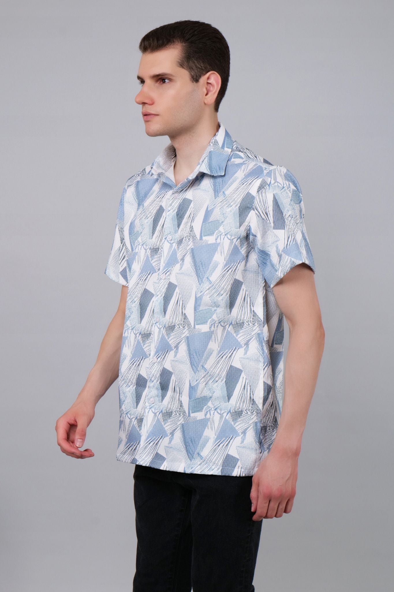 Pastel Printed Half Sleeve Shirt