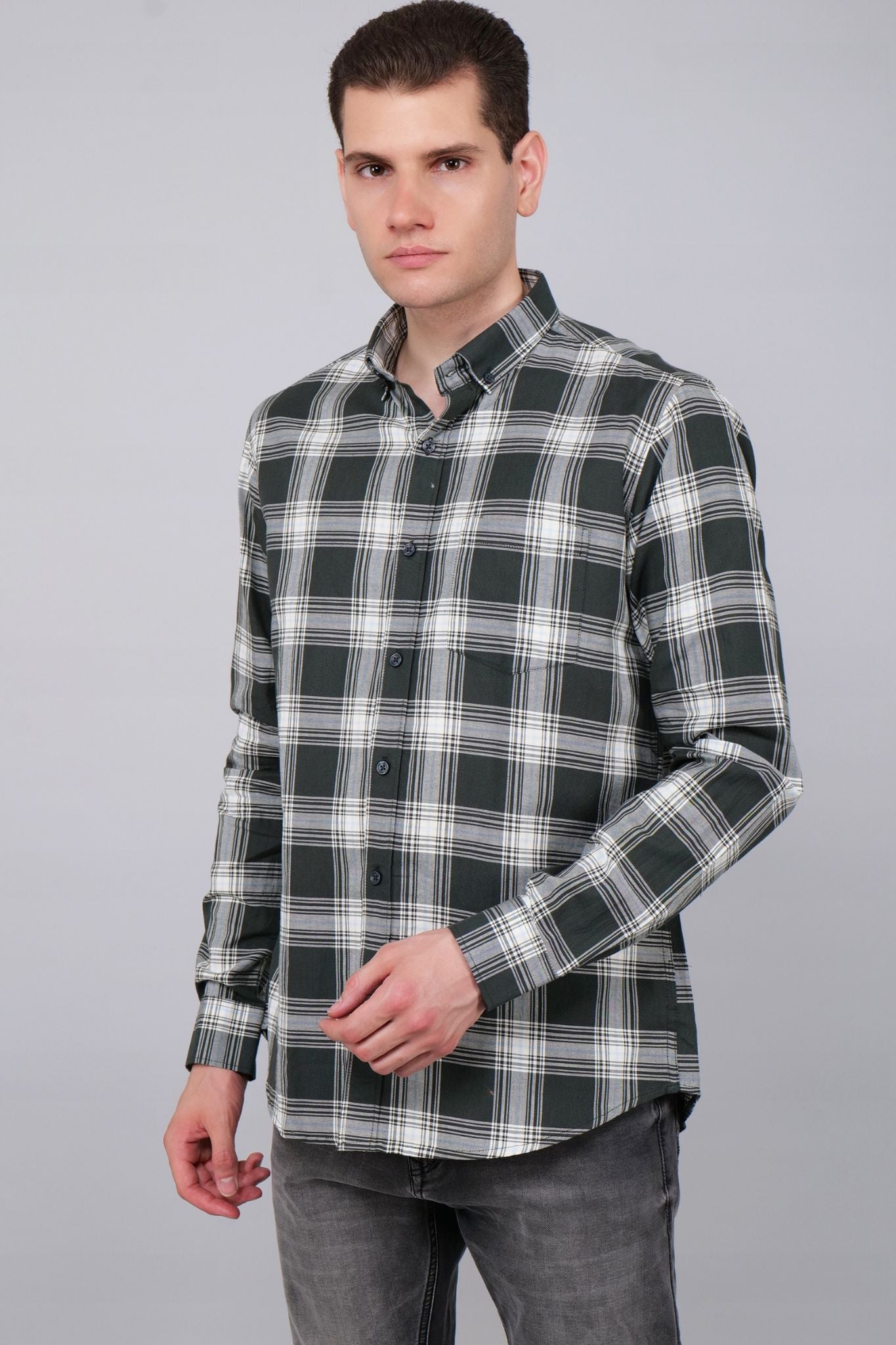 Azure Cascade Check Shirt