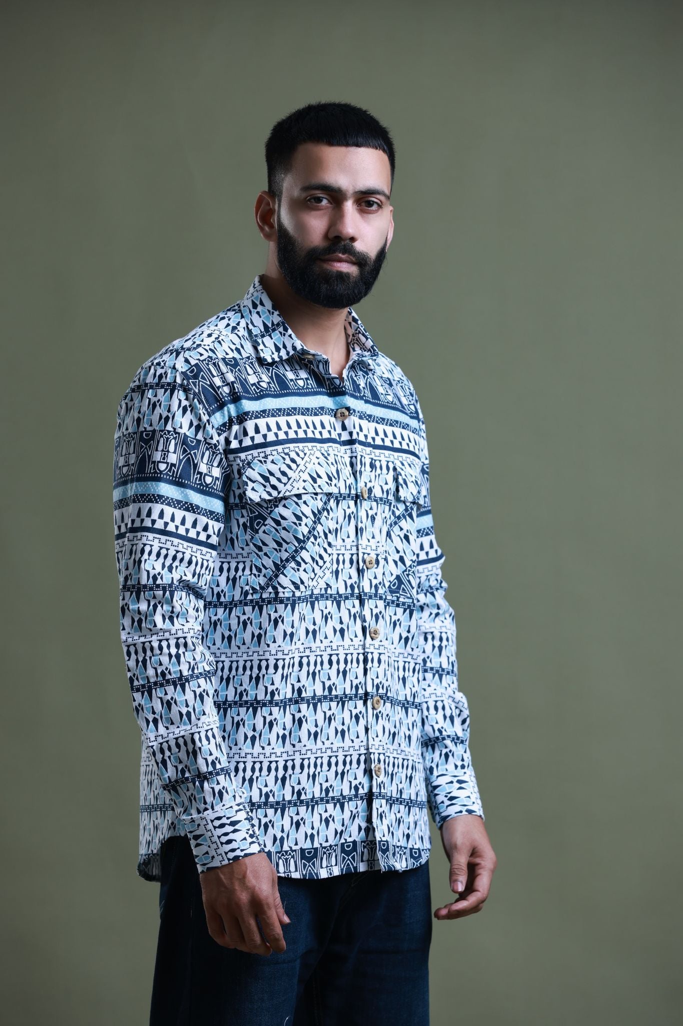 Elliptic Kaleidoscope Corduroy Shirt