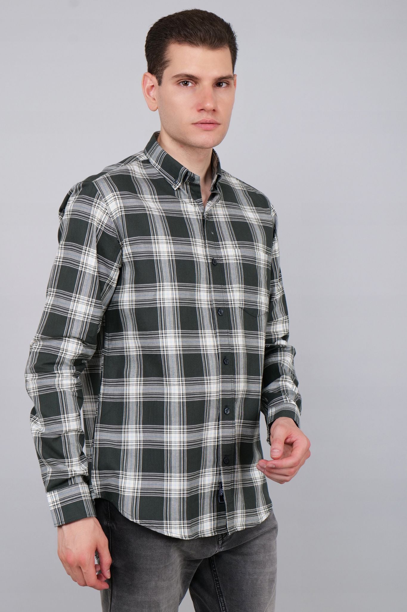 Azure Cascade Check Shirt