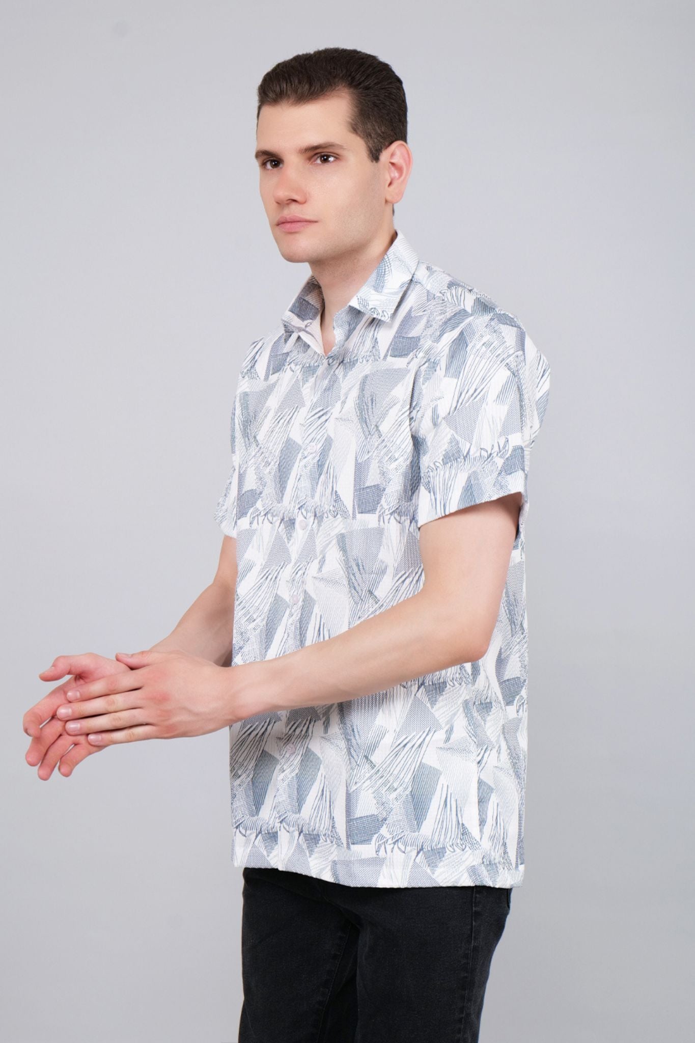 Pastel Printed Half Sleeve Shirt