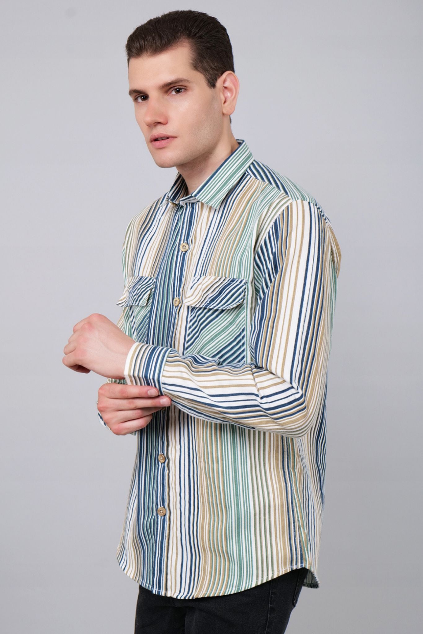 Cerulean Cascade Stripe Shirt