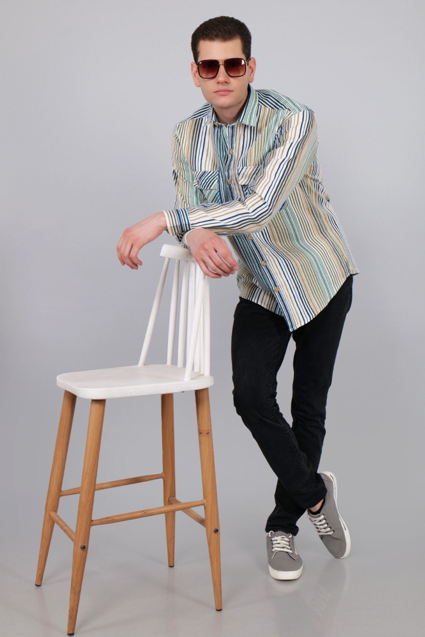 Cerulean Cascade Stripe Shirt